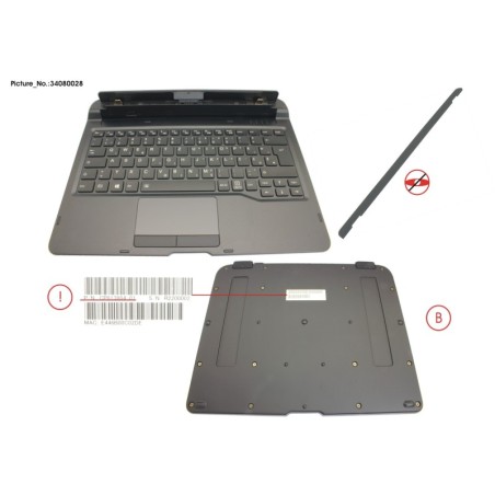 34080028 - KEYBOARD DOCKING EAST EUROPE W. BL. UKCA