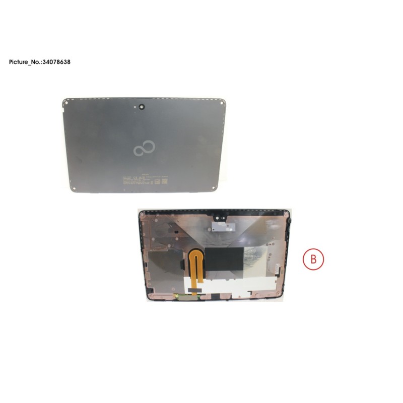 34078638 - LCD BACK COVER W. SIM ICON