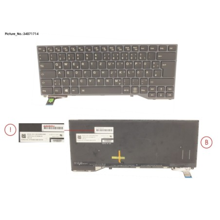 34071714 - KEYBOARD GERMAN W. BL