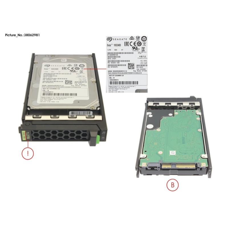 38062981 - HD SAS 12G 1.2TB 10K 512E HOT PL 2.5  EP