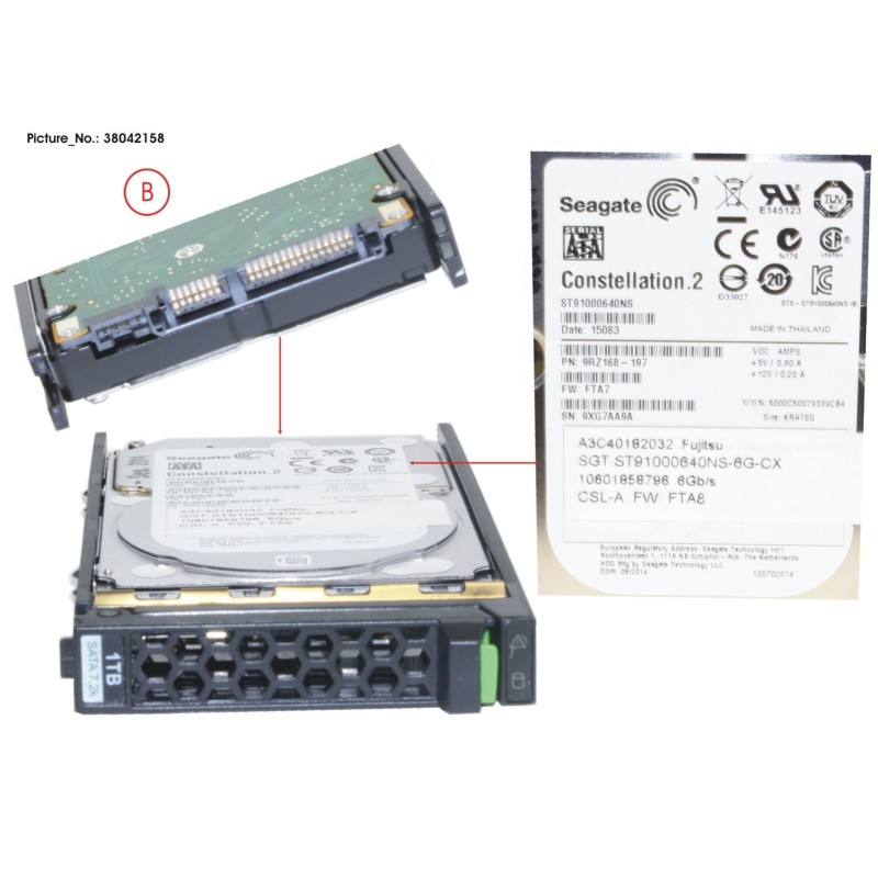 38042158 - HD SATA 6G 1TB 7.2K HOT PL 2.5  BC