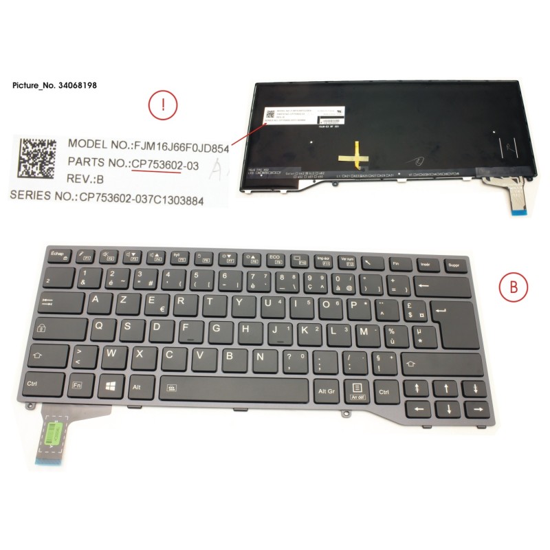 34068198 - KEYBOARD FRANCE W. BL