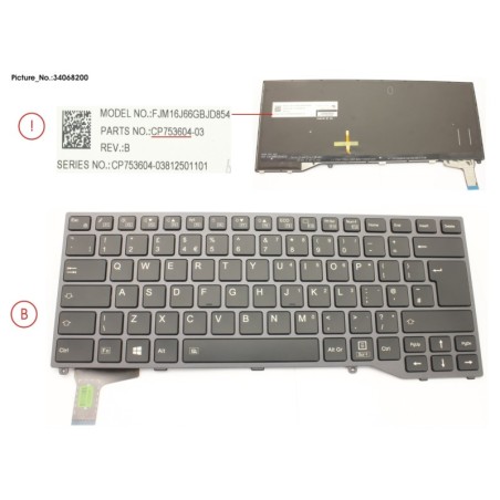 34068200 - KEYBOARD UK W. BL