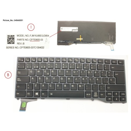34068201 - KEYBOARD SPAIN W. BL