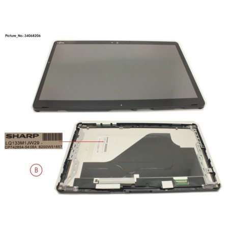34068206 - LCD ASSY.AG INCL.TP AND DIGI W. SC(WWAN)