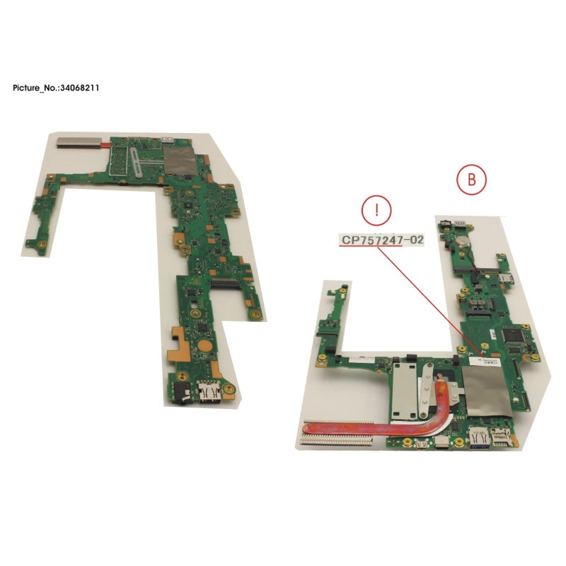 34068211 - MAINBOARD ASSY I3-7130U . 4GB