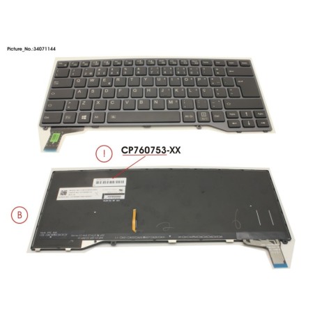 34071144 - KEYBOARD PORTUGAL W.BL