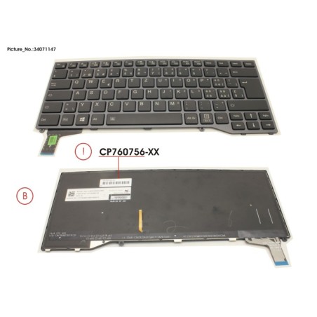 34071147 - KEYBOARD SWISS W.BL