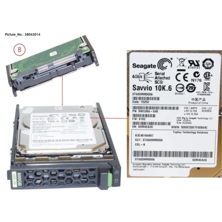 38043014 - HD SAS 6G 600GB 10K HOT PL 2.5  EP