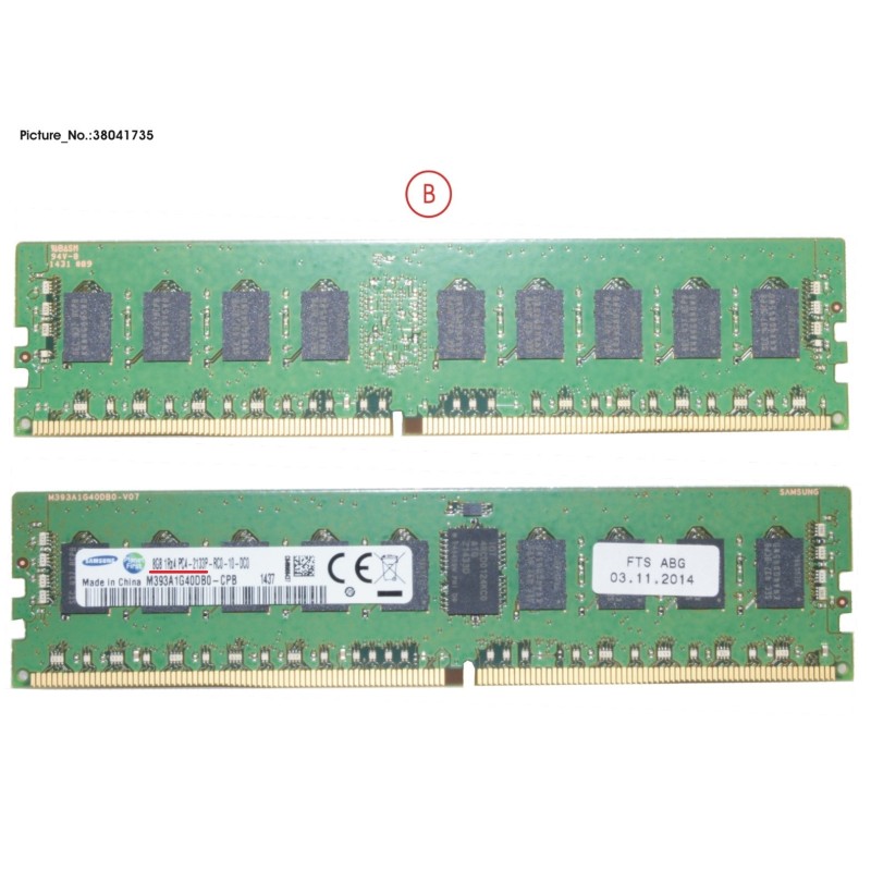 38041735 - 8GB (1X8GB) 1RX4 DDR4-2133 R ECC