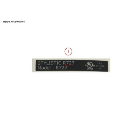 34061193 - LABEL. PRODUCT R727