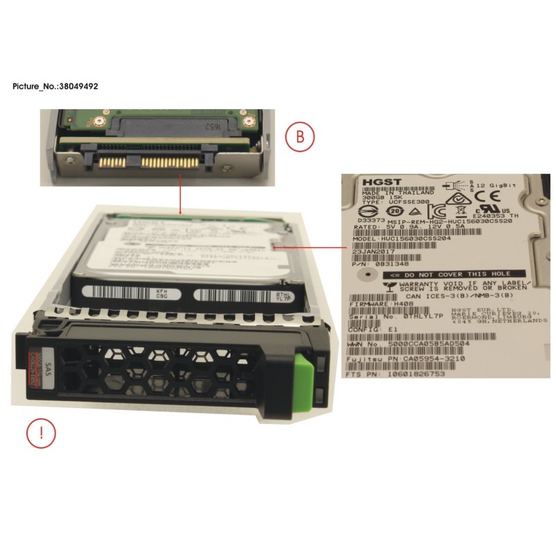 38049492 - DX S4 HD DRIVE 2.5   300GB 15K