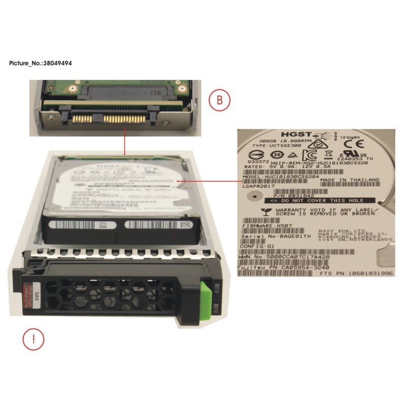 38049494 - DX S4 HD DRIVE 2.5   300GB 10K