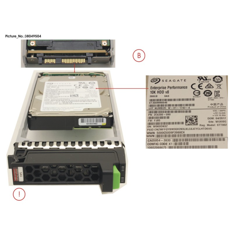 38049504 - DX S4 HD DRIVE 2.5   300GB 10K