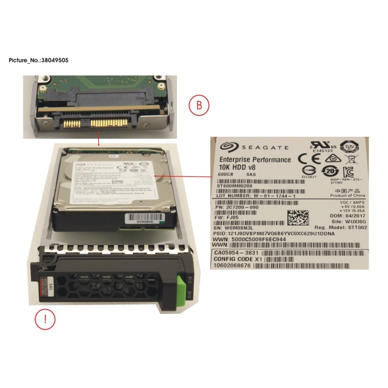 38049505 - DX S4 HD DRIVE 2.5   600GB 10K