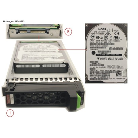 38049523 - DX S4 SED DRIVE 2.5  1.2TB 10K
