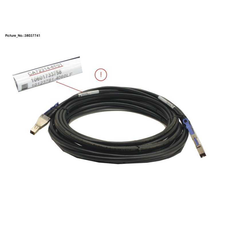 38037741 - SAS CABLE 6.0M MINI SAS HD-MINI SAS HD