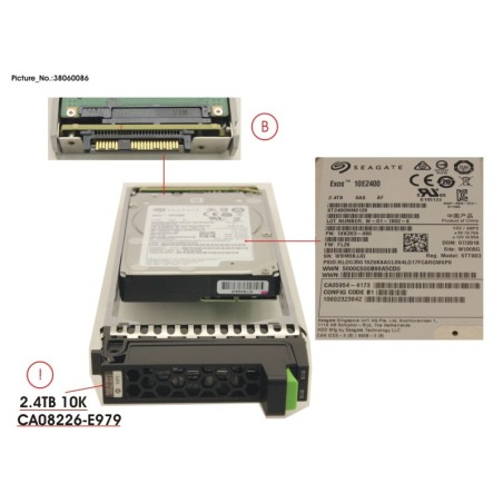 38060086 - DX S3.S4 HD DRIVE 2.5  2.4TB 10K