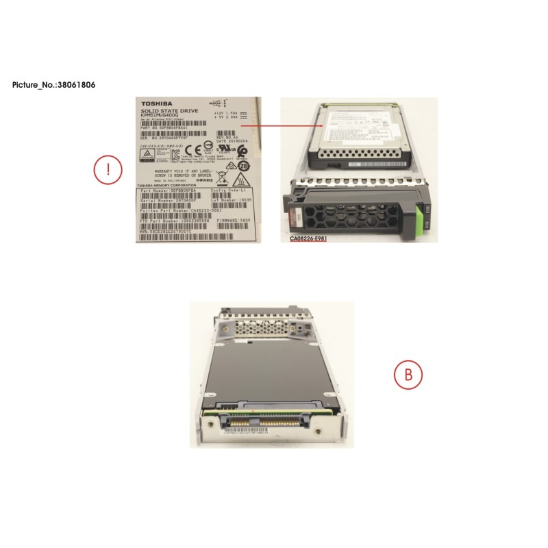 38061806 - DX S3.S4 SSD SAS 2.5  400GB DWPD10 12G