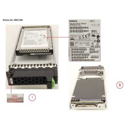 38061285 - DX S3.S4 SED SSD SAS 2.5  7.68TB 12G