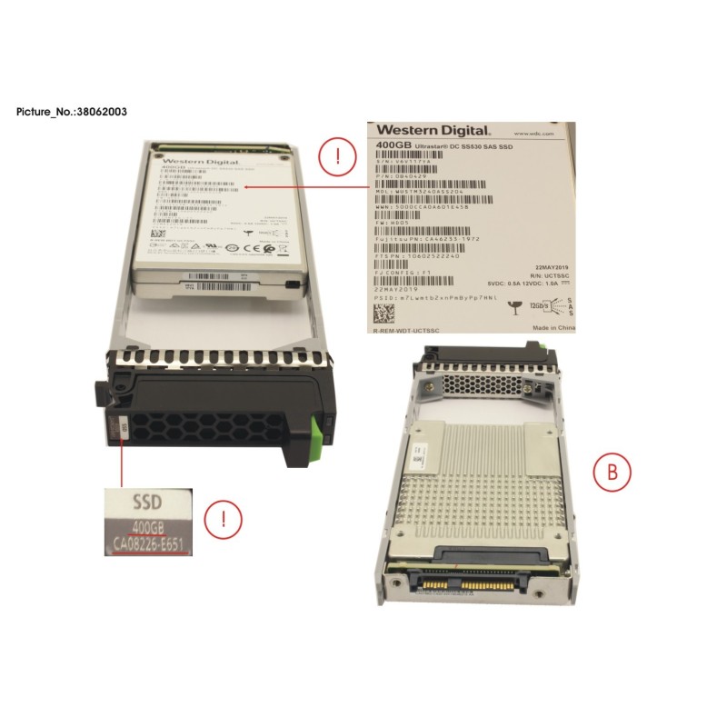 38062003 - DX S3.S4 SSD SAS 2.5  400GB DWPD10 12G