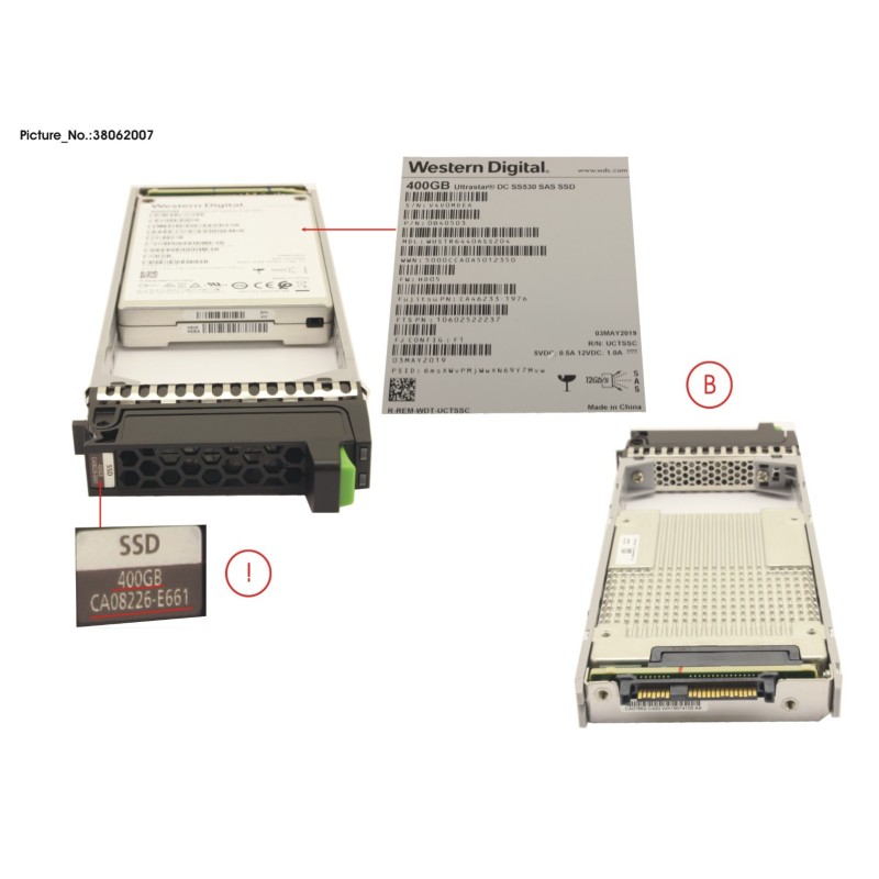 38062007 - DX S3.S4 SSD SAS 2.5  400GB DWPD3 12G