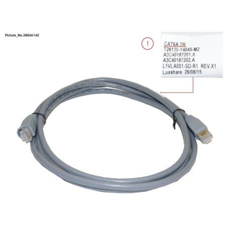 38046142 - CABLE CAT 6A. RJ45. 2M