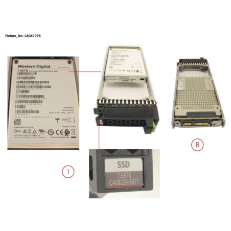 38061998 - DX S4 SED SSD 2.5  7.68TB DWPD1 12G