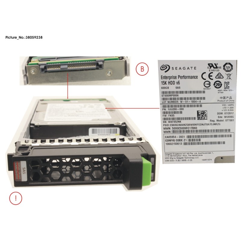 38059238 - DX HD DRIVE 2.5   600GB 15K