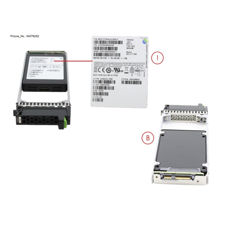 34076252 - DX S3.S4 SSD SAS 2.5  1.92TB 12G