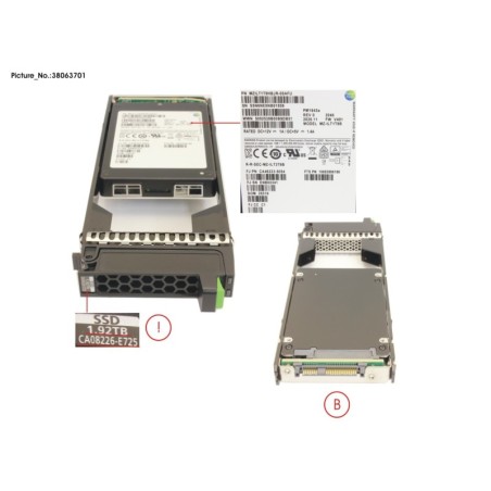 38063701 - DX SSD SAS 2.5 1.92TB 12G