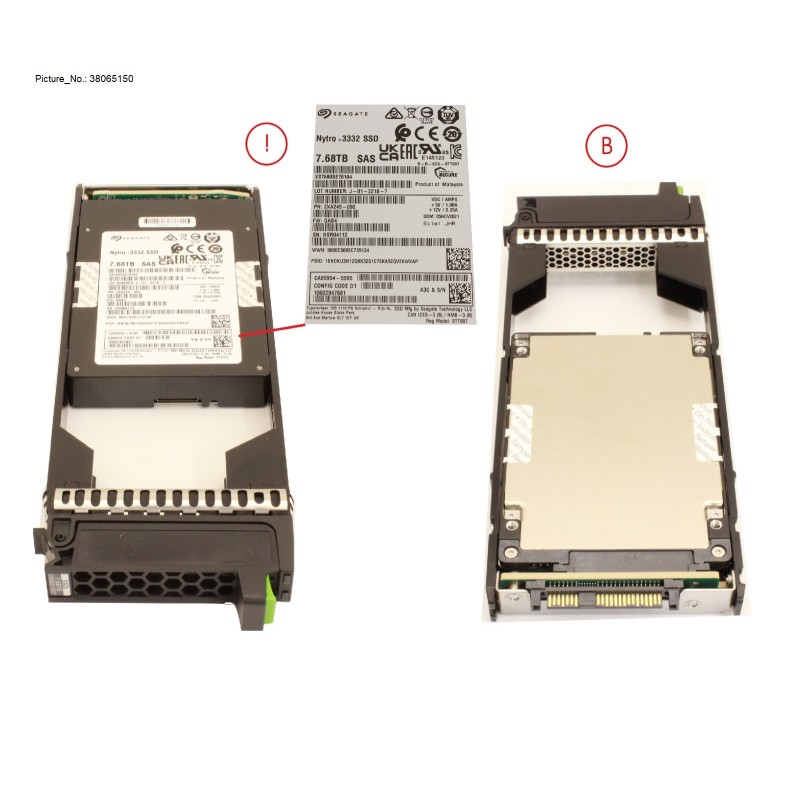 38065150 - DX.AF FIPS SSD SAS 2.5  7.68TB 12G