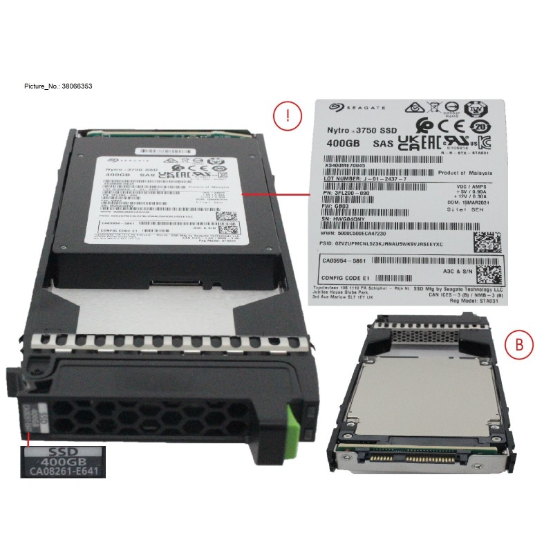 38066353 - DX.AF SSD SAS 2.5  400GB 12G