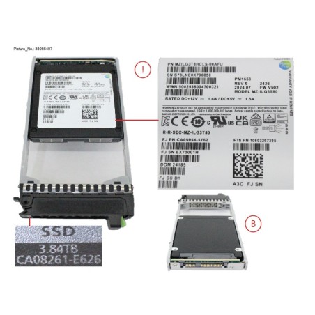 38066407 - DX.AF SSD SAS 2.5  3.84TB 12G