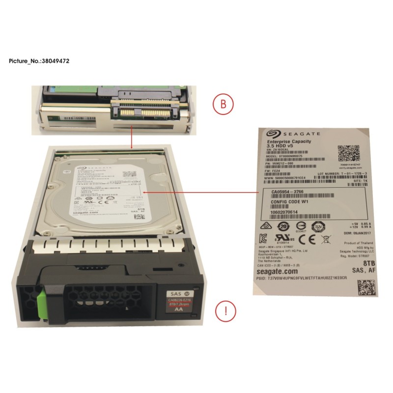 38049472 - DX S4 HD DRIVE 3.5   8TB 7.2K