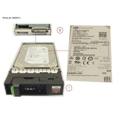 38049513 - DX S4 SED DRIVE 3.5  4TB 7.2K