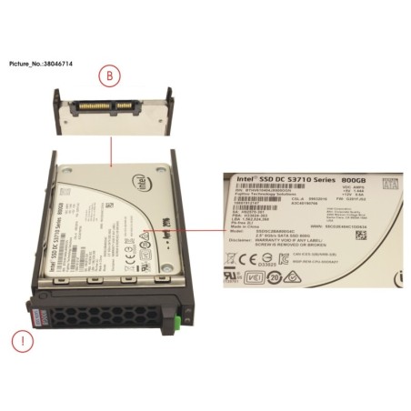 38046714 - SSD SATA 6G 800GB WRITE-INT. 2.5  H-P EP
