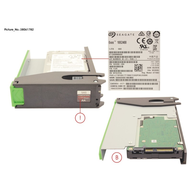 38061782 - DX S4 HD-DE HD DRIVE 1.2TB 10K