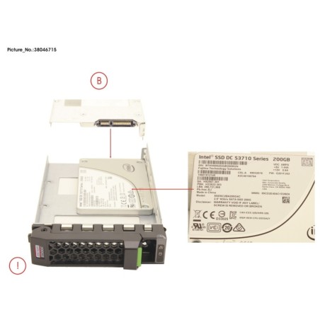38046715 - SSD SATA 6G 200GB WRITE-INT. 3.5  H-P EP