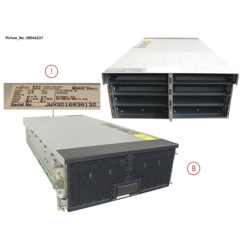 38046237 - DX S3 HD-DE 1.200 ENCL WO PSU.IOM.FEM12G