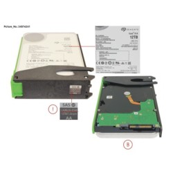 34076241 - DX S4 HD-DE HD DRIVE 12TB 7.2K AF