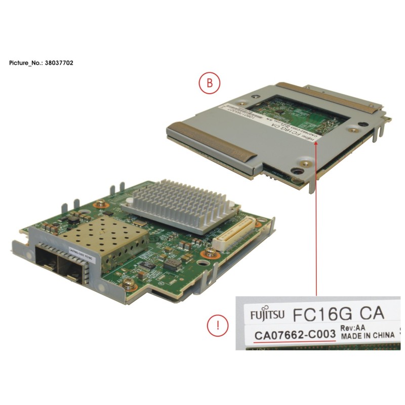 38037702 - DX100.200 S3 CA FC 2P 16G WO SFP