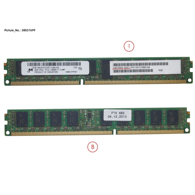 38037699 - DX100.200 S3 CACHEMEM 4GB 1X DIMM