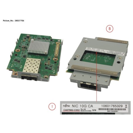 38037706 - DX100.200 S3 CA NIC 2P 10G WO SFP