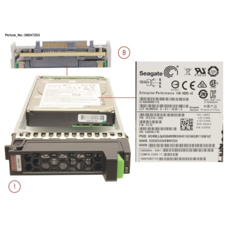 38047253 - DX S3 SED DRIVE 2.5   900GB 10KRPM