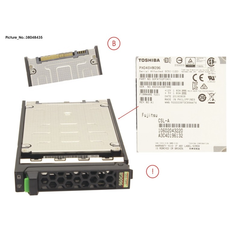 38048435 - SSD SAS 12G 960GB MIXED-USE 2.5  H-P EP