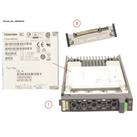 38048442 - SSD SAS 12G 480GB READ-INT. 2.5  H-P EP