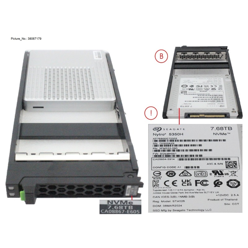 38067179 - DXS6 SSD NVME 2.5  7.68TB