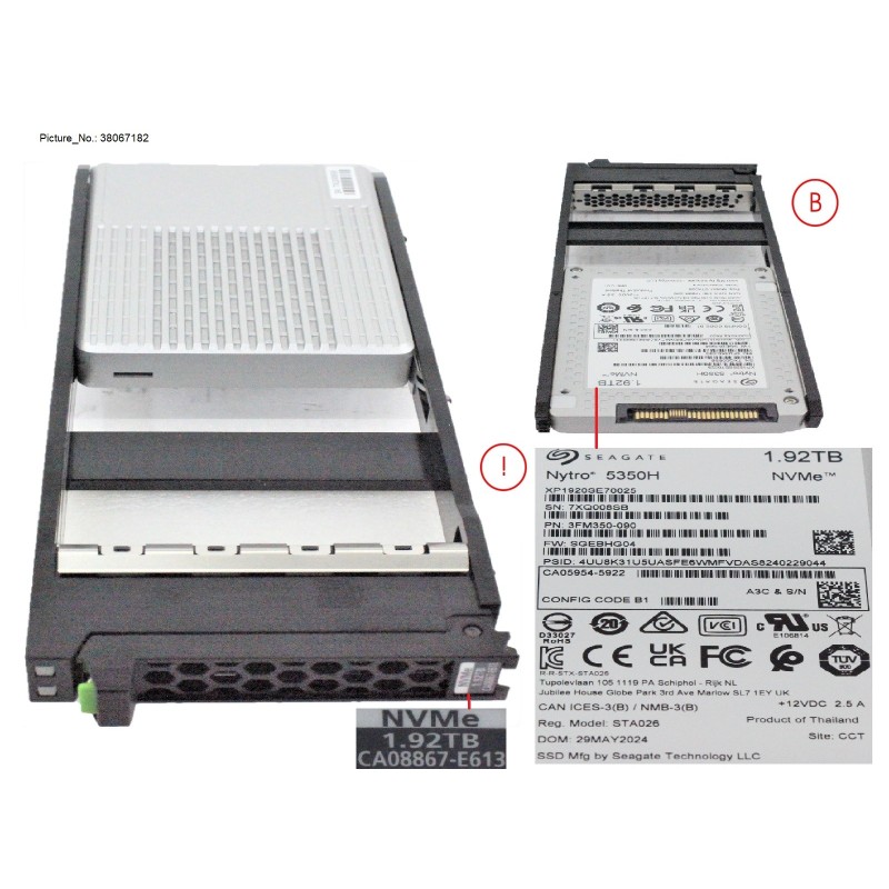 38067182 - DXS6 SSD NVME FIPS 2.5  1.92TB
