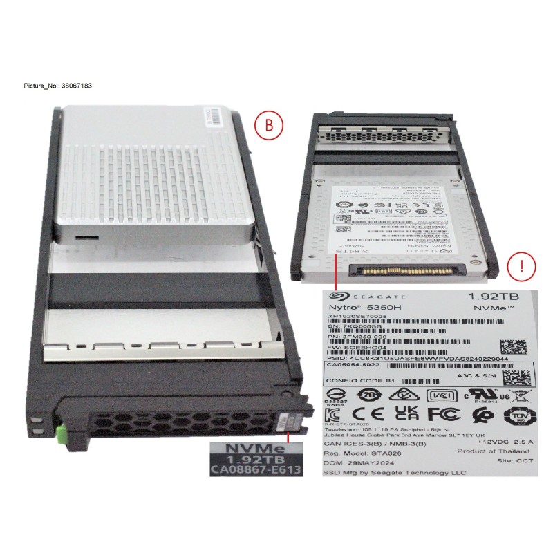 38067183 - DXS6 SSD NVME FIPS 2.5  3.84TB